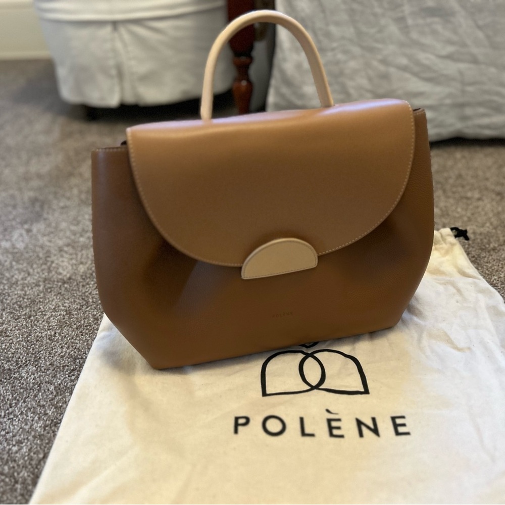 Polene Brown Leather Handbag